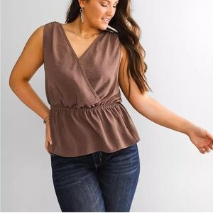 Buckle Black Shaping & Smoothing Peplum Tank